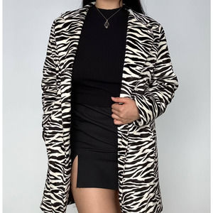 Vintage Bernardo Collection Zebra Print Women's Jacket Large